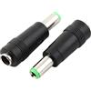Ruilogod 6.5mm x 3mm maschio a 5,5 mm x 2.1mm femmina DC Connettore di alimentazione Adattatore Adattatore 6 pz