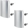 SOTECH 2 x SOTECH maniglia per porta balcone SEJA II alluminio colore argento 85 x 40 x 20 mm maniglia per porta patio