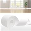 DIKARIYA Battiscopa morbido bianco, 70 x 20 mm, flessibile in PVC, autoadesivo, 6 m, flessibile, per cucina, casa, bagno e bagno