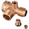 TC TECHNIC Valvola di non ritorno 1/2 x 1/2 (20 mm x 20 mm), compressore d'aria in ottone, connettore per compressore d'aria