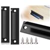 Lhbwhiz 2 pezzi maniglia per porta del balcone,maniglia per porta del patio,maniglia in lega alluminio,maniglia per porta scorrevole,maniglia per cassetto dell'armadio,maniglie esterne con viti(nero)