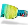 NAKED Optics Le TROOP EVO Maschere da Sci per Uomini, Maschere da Sci per Donne, Maschere da Snowboard, Maschere da Sci con Lenti Intercambiabili (TROOP EVO Misty)