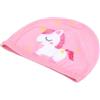 FONDOTIN Cuffia da Nuoto in Nylon Stampa Cartoni Animati, Cappello da Bagno Rosa per Festa Estiva, Morbido e Resistente per Chioma Lunghi