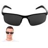 KAILIKETIY Occhiali Motocross da Sole Uomo Protezione UV e Design Antivento in Plastico Nero, Resistenti ai Graffi per Atmosfera Estiva e Sport All'aperto