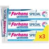 Fornails Forhans, Dentifricio Special Tripack, Dentifricio per Gengive con Zinco Cloruro, Azione Antisettica, Antibatterica e Antinfiammatoria, per Igiene Orale, Gengive Sane, 3x75 ml.