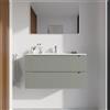 Parama Mobile bagno sospeso 90cm smoke green due cassetti soft-close con lavabo bianco lucido| Bako