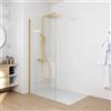 Parama Doccia walk-in 80 cm vetro 8mm anticalcare h200 profilo oro spazzolato | Keros