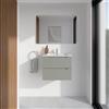 Parama Mobile bagno sospeso 60cm smoke green due cassetti soft-close con lavabo bianco lucido| Bako
