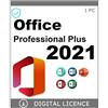 MICROSOFT Licenza OFFICE Professional Plus 2021 (Licenza digitale)