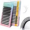 NAGARAKU YY Ciglia Extension 4D Ciglia a Forma di Y Ventagli Prefabbricati Volume Russo Premade Fans Naturale Eyelash Individuali Cluster Wispies Incrociate Ciglia Opaco Nero 12 File (0.05 DD 8-15mm）