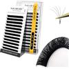 NAGARAKU Easy Fan Ciglia 2 Layers 2~20D Auto-Ventilanti Volume Ciglia Ciuffetti Tecnica Ventaglio Volume Blooming Morbide Naturali Risparmio di Tempo Auto Self Fanning Fluffy Lash Nero (0.07 D 8mm）