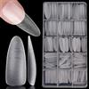 XIAOHEBAN 300 Pezzi Unghie Finte Mandorla - 15 Misure Tip In Gel Per Unghie con Linee Ausiliarie, Soft Gel Tips Unghie Finte, Tip Unghie Ricostruzione per Saloni di Manicure & Home Nail Art
