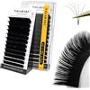 NAGARAKU Easy Fan Ciglia 2 Layers 2~20D Auto-Ventilanti Volume Ciglia Ciuffetti Tecnica Ventaglio Volume Blooming Morbide Naturali Risparmio di Tempo Auto Self Fanning Fluffy Lash Nero (0.07 C 8-15mm）