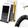 NAGARAKU Easy Fan Ciglia 2 Layers 2~20D Auto-Ventilanti Volume Ciglia Ciuffetti Tecnica Ventaglio Volume Blooming Morbide Naturali Risparmio di Tempo Auto Self Fanning Fluffy Lash Nero (0.07 D 8-15mm）