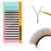 NAGARAKU Ciglia YY 4D Volume Russo Forma YY Punta Doppia Ventagli Prefabbricati Preformati Morbide Leggere Flessibili Naturali Extension Ciglia Per Lash Artist Professionista Marrone (0.07 B 8-15mm）