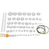 Fafeicy Set Ingranaggi in Plastica Ingranaggi Motore Elettrico 12V Kit Viti Senza Fine per Puleggia Set Ingranaggi per Corona Parti Giocattoli per Robot Giocattolo(75 Gear Packages)