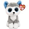 Ty Peluche Beanie Boos - Slush - Cane Husky - Grigio e Bianco - Occhi azzurri grandi e glitter - Il peluche con gli occhi grandi scintillanti - 15 Cm - 36006