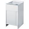 Mobile Lavatoio in PVC 50x50x85 cm con Serranda Forlani Esterni Roc Bianco