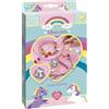 Totum Rainbow Jewels - Crea i Tuoi Braccialetti Unicorn con Charms di Unicorno in Metallo, Charms a Stella, Perline e Adesivi