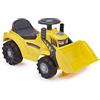 Ecoiffier- Escavatore cavalcabile, 7600000497, 12-36 mesi, colore giallo, ruote dentate, con portaoggetti, made in France