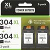 TONER EXPERTE 304XL - Cartucce di ricambio per HP 304 / 304XL con chip, compatibile con HP Envy 5010 5020 5030 5032 5000, DeskJet 2600 2620 2630 2633 3720 3750 3760 376262 Capacità elevata