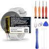 VUXYIT 361-00140-01 - Batteria di ricambio per smartwatch Garmin Forerunner 55/GPS Running con kit di attrezzi di riparazione