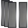 YSSHUI Confezione da 4 pezzi, 360 x 120 mm, filtro antipolvere in rete per PC, con telaio magnetico, griglia per computer, in PVC, colore: nero