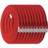1aTTack.de 0,5m - rosso - 10 Pezzi Cat.7 cavo di rete piatto 10GB/s Slim Flat Cavi RJ45 Patch cavi di installazione nastro - compatibile CAT5 CAT6 CAT7 CAT 8