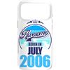 FernwehFarben Studio Geburtstage Custodia per iPhone 17 Pro Max Grande da luglio 2006 20° compleanno frase 20 anni