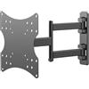 SLx Staffa da parete per TV Full Motion per 14 a 43 pollici, estensione da 55 a 320 mm, max VESA 200 x 200, 20 kg, supporto da parete articolato per TV LED LCD