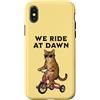 Dawn Rider Feline Custodia per iPhone X/XS We Ride At Dawn Cat in occhiali da sole Triciclo Rider