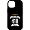 Vintage Area Code Pride Tees Custodia per iPhone 14 410 Baltimora Codice Area USA Città Distressed Authentic (Dark)