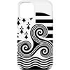 Brittany Celtic Culture Custodia per iPhone 12/12 Pro Simboli bretoni Triskele ed Ermellino