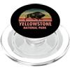 Yellowstone National Park USA Vintage Yellowstone National Park USA Bison Buffalo PopSockets PopGrip per MagSafe