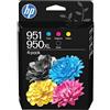 HP Originale Cartuccia HP 951/950XL (C3WK1AE) ciano-magenta-giallo -nero - B04207