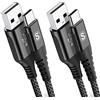 sweguard Cavo USB C 2 pezzi 2m, Cavo USB tipo C di ricarica in nylon tipo C, per Samsung Galaxy S10 S9 S8 Plus, Note10, Note9, M31, M20, A20e, A71, A51, A50, A40, A10e, Mi9, Mi8,Redmi 8