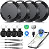 aowoka 2026 Smart Tracker Tags 4 Pezzi (solo iOS), Compatibile con Apple Dov'è, Bluetooth Trova Oggetti 365 Giorni, Batteria Sostituibile, Impermeabile IP68, Localizzatore Chiavi/Portafoglio/Bagagli/Valigie