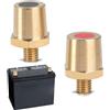 vcsjw Adattatore per polo della batteria M8, in ottone, adattatore per polo della batteria, per auto, batteria per auto, coppia positiva negativa con filettatura esterna M8