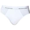 PRIMAL 6 Slip Uomo Cotone Elasticizzato Elastico Esterno Art. 2201 (6, Bianco)