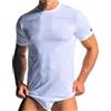 NAVIGARE UNDERWEAR Confezione da N 2 Canottiere Uomo Girocollo Bordo Alto, Mezza Manica Cotone Jersey Pettinato. Colore Bianco 100% Cotone