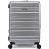 Eminent Voyager Valigia Media 67x44x26, Espandibile, Rigida, 4 Ruote, Leggera, Lucchetto TSA, 3,4 kg, 71L, Trolley da Stiva Viaggio Aereo Argento