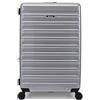 Eminent Voyager Valigia Grande 77x51x30, Espandibile, Rigida, 4 Ruote, Leggera, Lucchetto TSA, 158 cm, 4,4 kg, 112L, Trolley da Stiva Viaggio Aereo Argento