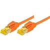 Tecline Cavo patch S/FTP, PiMF, Cat 6a, arancione, 5,0 m Per 10 Gigabit/s, senza alogeni, con cavo Draka e connettori Hirose TM31 (72205A)