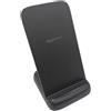 Amazon Basics Supporto di ricarica wireless Amazon Basics, Qi, da 10 W, compatibile con iPhone 15, 14, 13, 12, 11, X e Samsung, con cavo USB (adattatore di corrente non incluso), colore nero