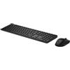 HP Tastiera e mouse combinati 490C con doppia modalità, Dimensioni standard (100%), Wireless, RF wireless + Bluetooth, Tasti a pulsante, Nero, Mouse incluso