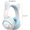 Onikuma GT838, con filo e wireless, 20 - 20000 Hz, Gaming, Cuffie con microfono, Bianco, Blu