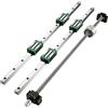 VEVOR Guida lineare 2 pezzi HGR20-1700 mm Guida lineare con 1 pezzo RM1605-1700 mm Vite a ricircolo di sfere con kit BF12/BK12 Guida lineare Guida quadrata Per router CNC fai da te Torni Fresatrici