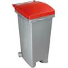 ICS Bidone con ruote per raccolta differenziata 80 lt Tata ICS - Red
