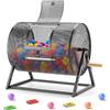 VEVOR, tamburo per la tombola, 410xØ302 mm, tamburo per biglietti con capacità di 5000 biglietti o 200 palline per lotteria, tamburo per giochi a premi con manovella e supporto a treppiede, ideale per eventi e feste, colore nero