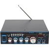 StarTech Amplificatore Bluetooth per auto e uso domestico - Ricevitore stereo a 2 canali - 2x100 W - AC 220 V/DC 12 V - Lettore SD/USB/MP3/Radio FM - 2 ingressi per microfono (karaoke) - Telecomando